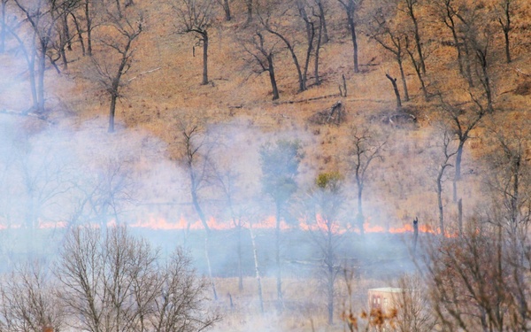 April 2026 prescribed burn operations at Fort McCoy