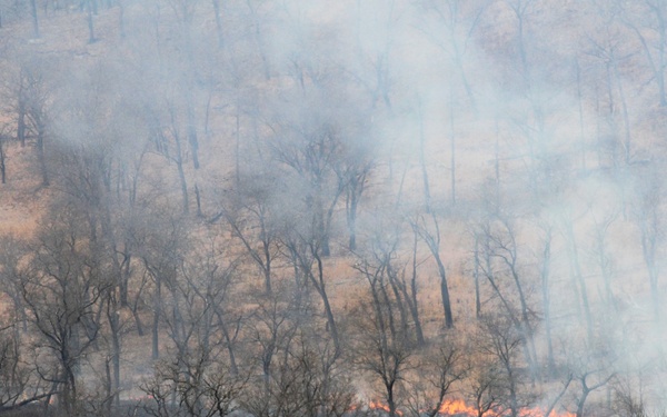 April 2026 prescribed burn operations at Fort McCoy