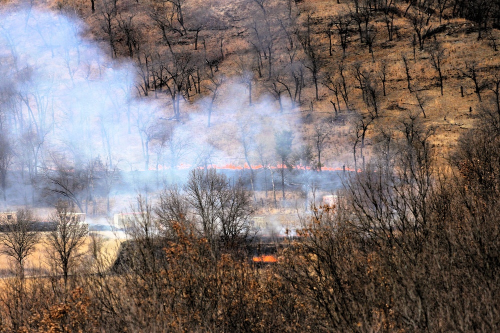 April 2026 prescribed burn operations at Fort McCoy