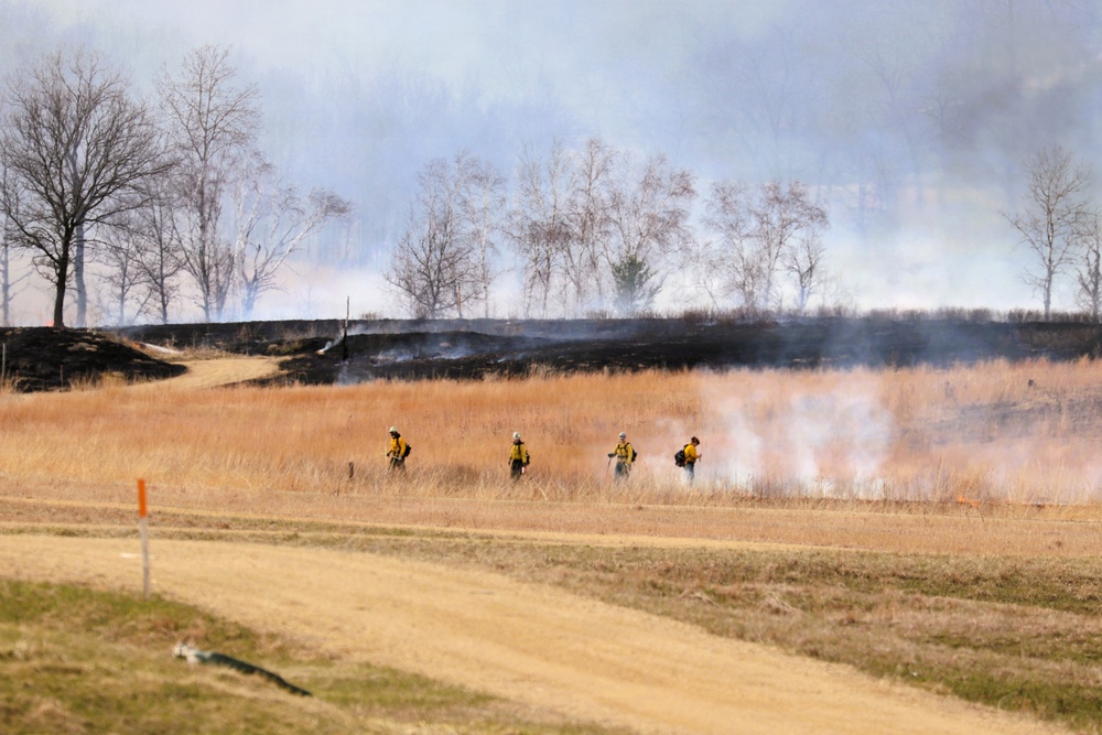 April 2026 prescribed burn operations at Fort McCoy