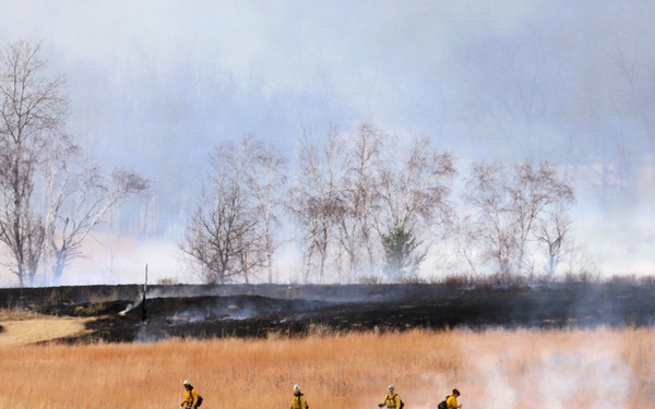 April 2026 prescribed burn operations at Fort McCoy