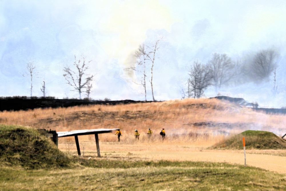 April 2026 prescribed burn operations at Fort McCoy