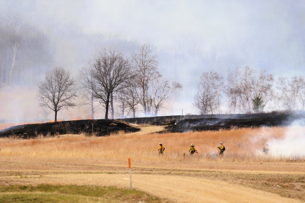 April 2026 prescribed burn operations at Fort McCoy