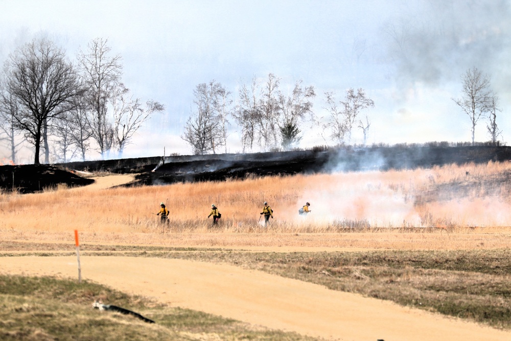 April 2026 prescribed burn operations at Fort McCoy