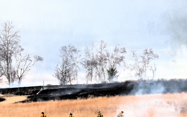 April 2026 prescribed burn operations at Fort McCoy
