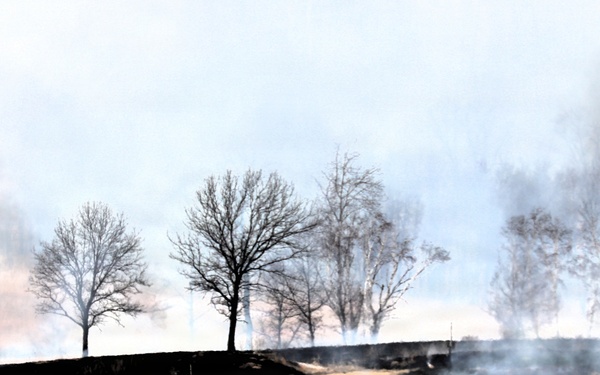 April 2026 prescribed burn operations at Fort McCoy