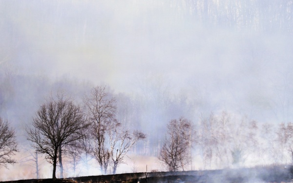 April 2026 prescribed burn operations at Fort McCoy