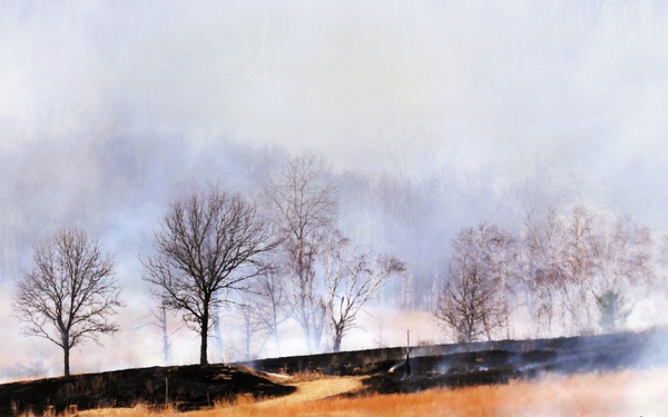 April 2026 prescribed burn operations at Fort McCoy