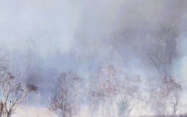 April 2026 prescribed burn operations at Fort McCoy