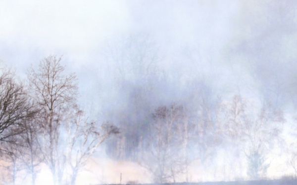 April 2026 prescribed burn operations at Fort McCoy
