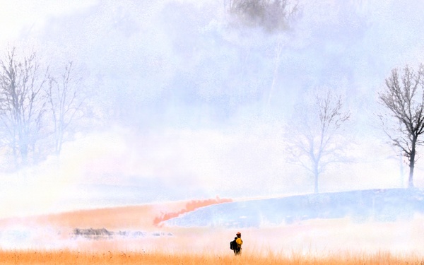 April 2026 prescribed burn operations at Fort McCoy