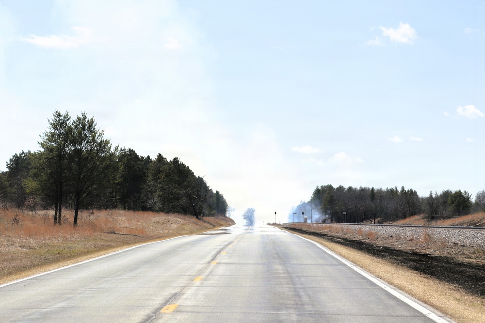 April 2026 prescribed burn operations at Fort McCoy