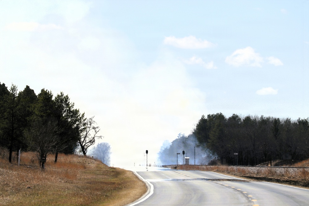 April 2026 prescribed burn operations at Fort McCoy