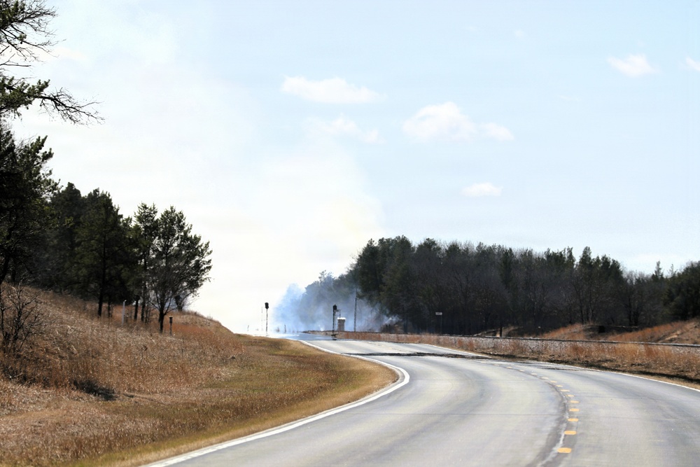 April 2026 prescribed burn operations at Fort McCoy