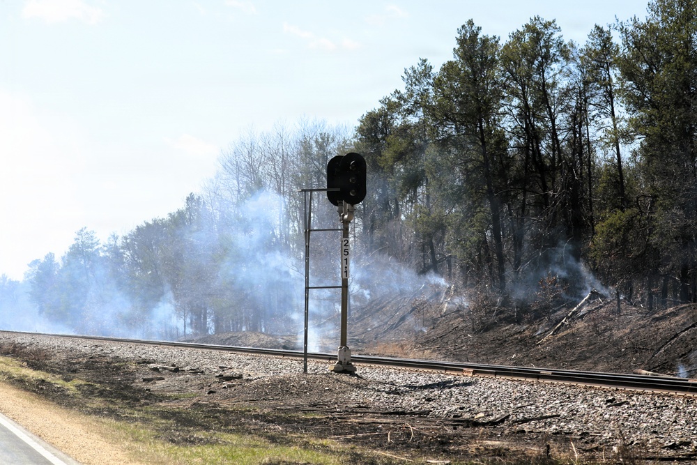 April 2026 prescribed burn operations at Fort McCoy