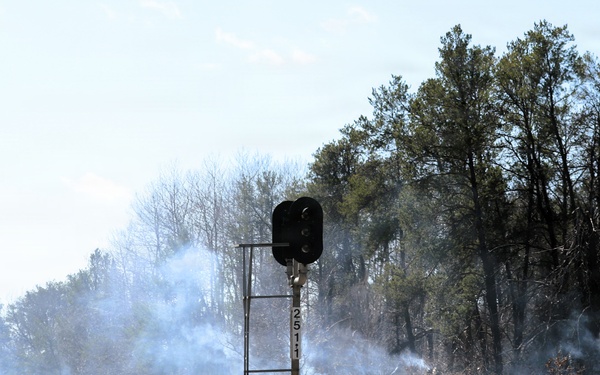 April 2026 prescribed burn operations at Fort McCoy