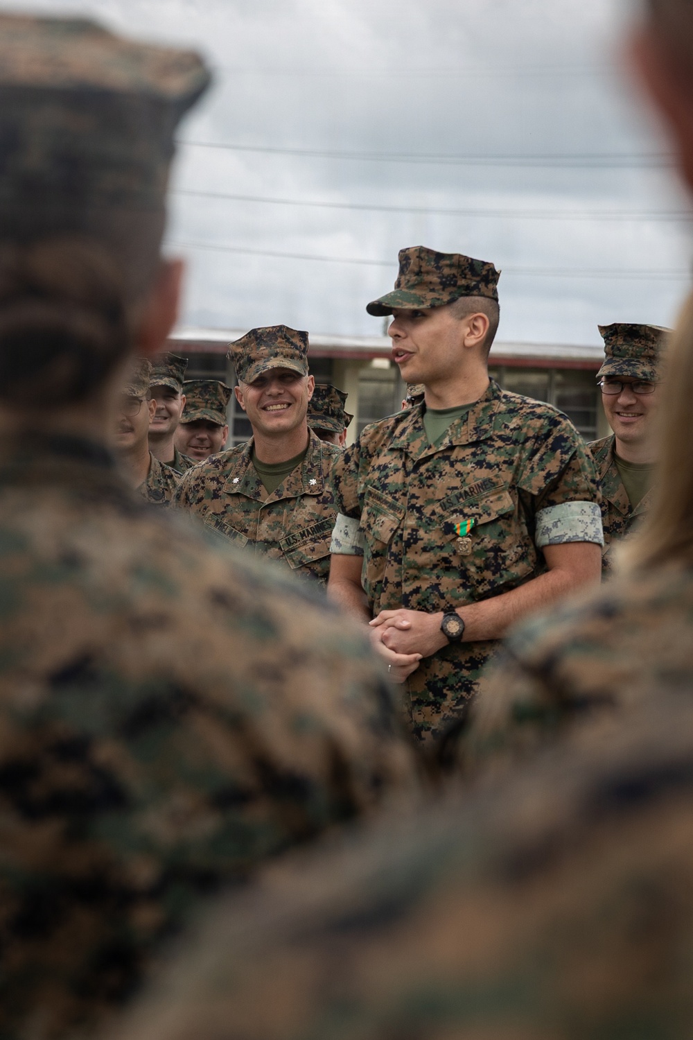 U.S. Marines Receive Navy and Marine Corps Achievement Medal From 3rd Marine Division Commanding General