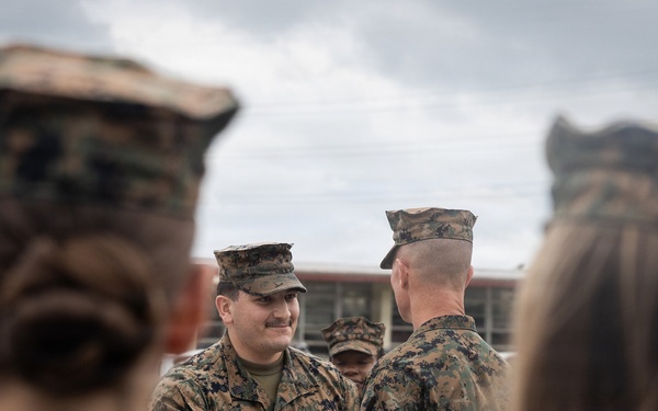 U.S. Marines Receive Navy and Marine Corps Achievement Medal From 3rd Marine Division Commanding General
