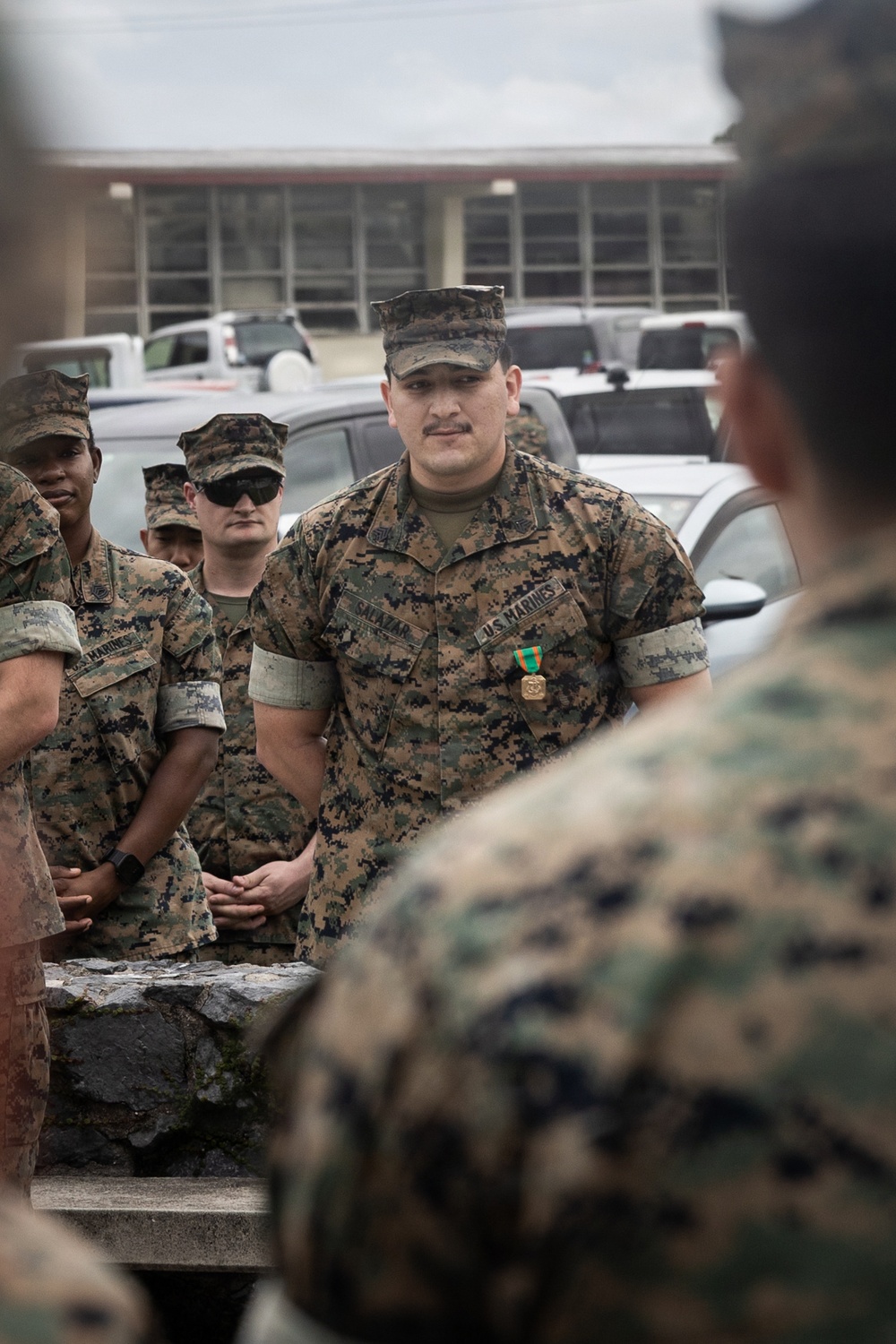 U.S. Marines Receive Navy and Marine Corps Achievement Medal From 3rd Marine Division Commanding General