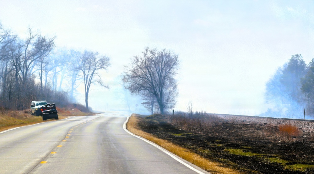 April 2026 prescribed burn operations at Fort McCoy