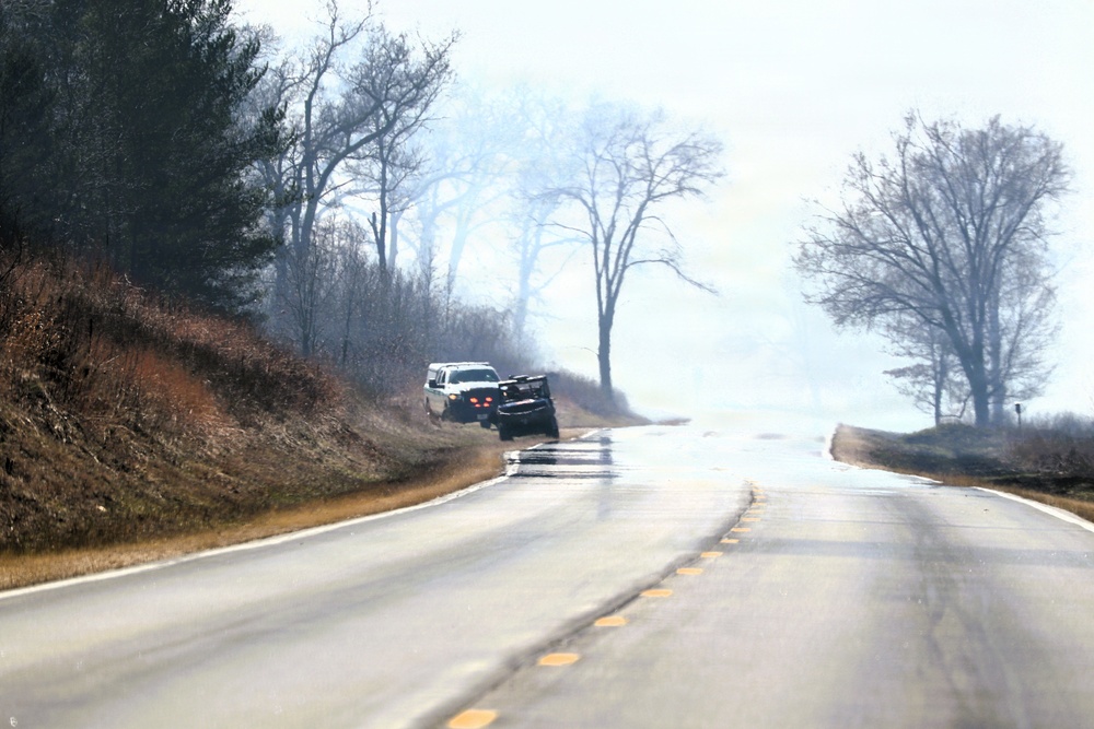 April 2026 prescribed burn operations at Fort McCoy