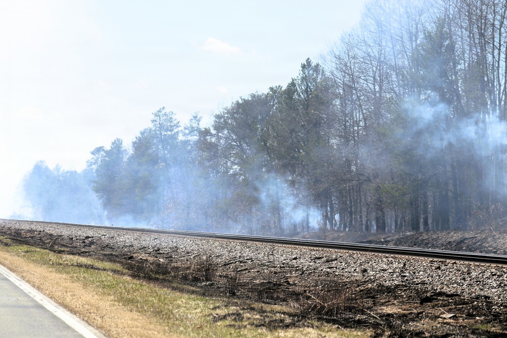 April 2026 prescribed burn operations at Fort McCoy