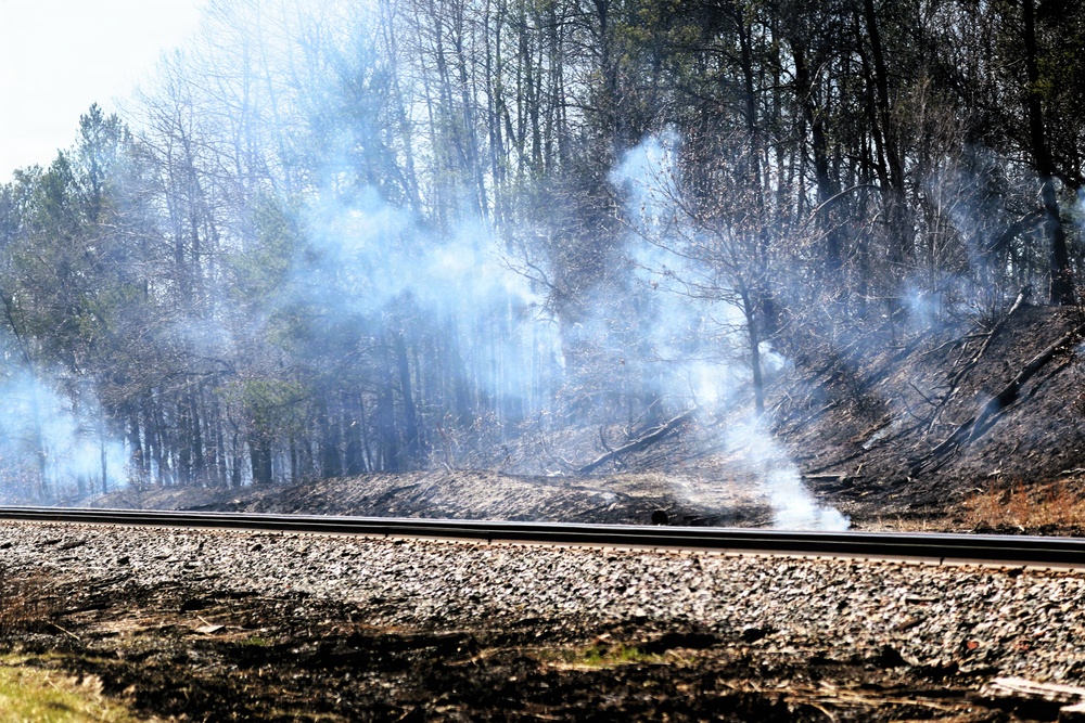 April 2026 prescribed burn operations at Fort McCoy
