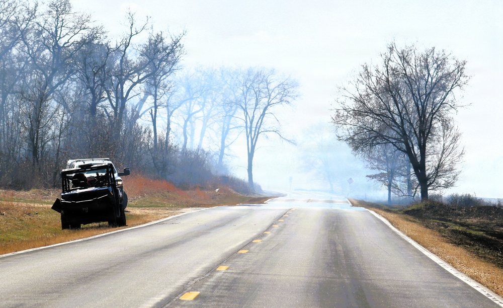 April 2026 prescribed burn operations at Fort McCoy