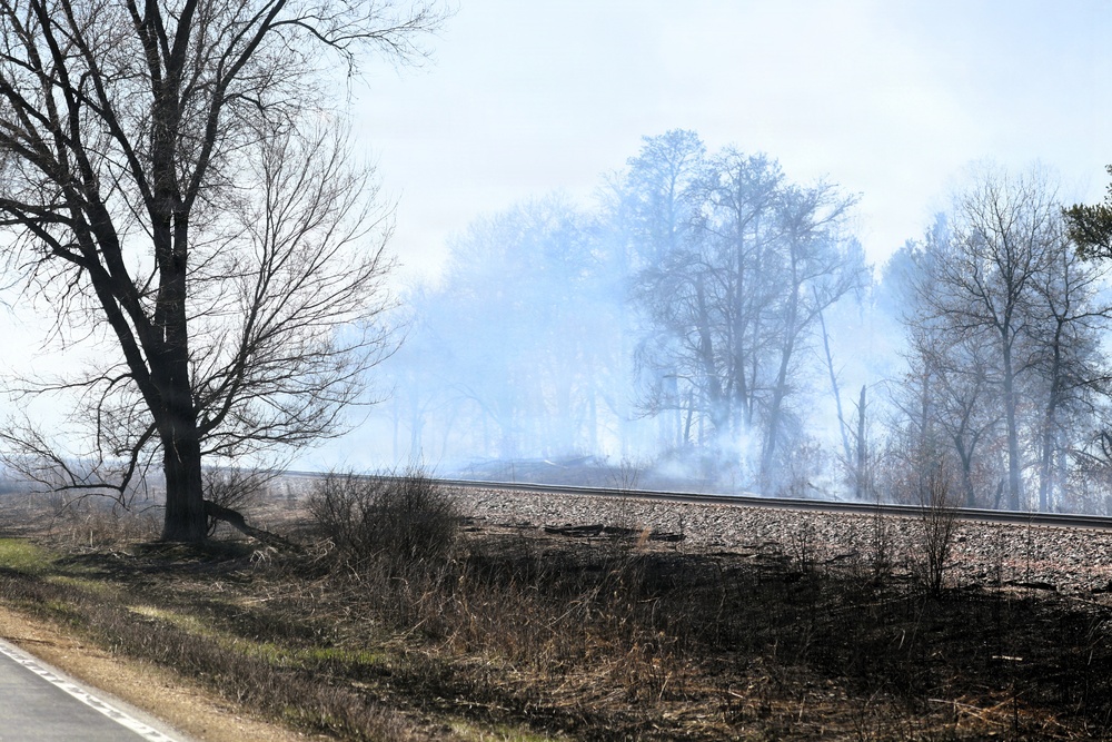 April 2026 prescribed burn operations at Fort McCoy