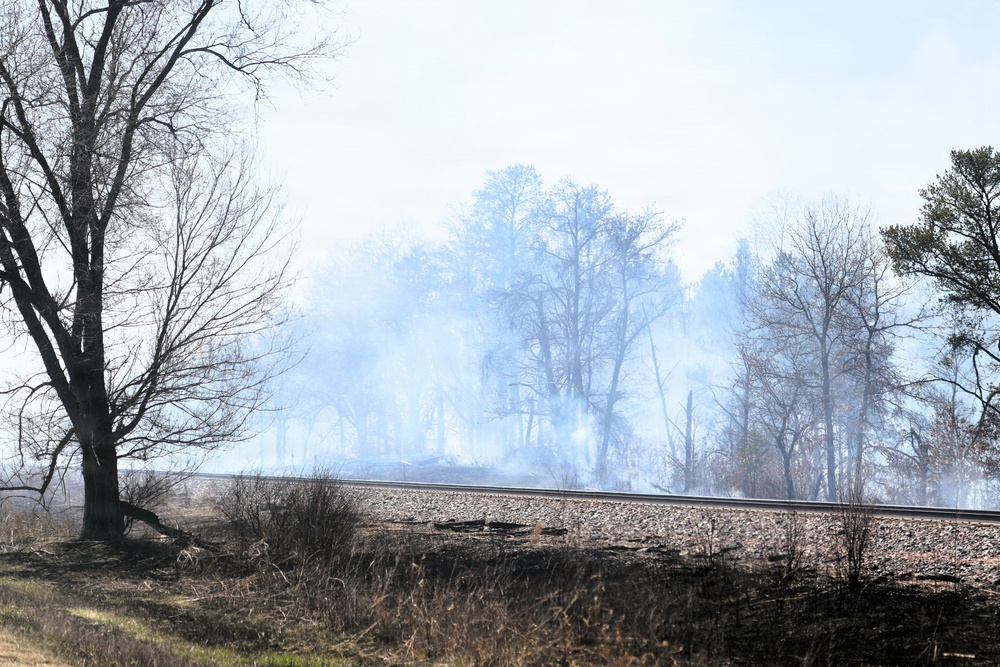 April 2026 prescribed burn operations at Fort McCoy