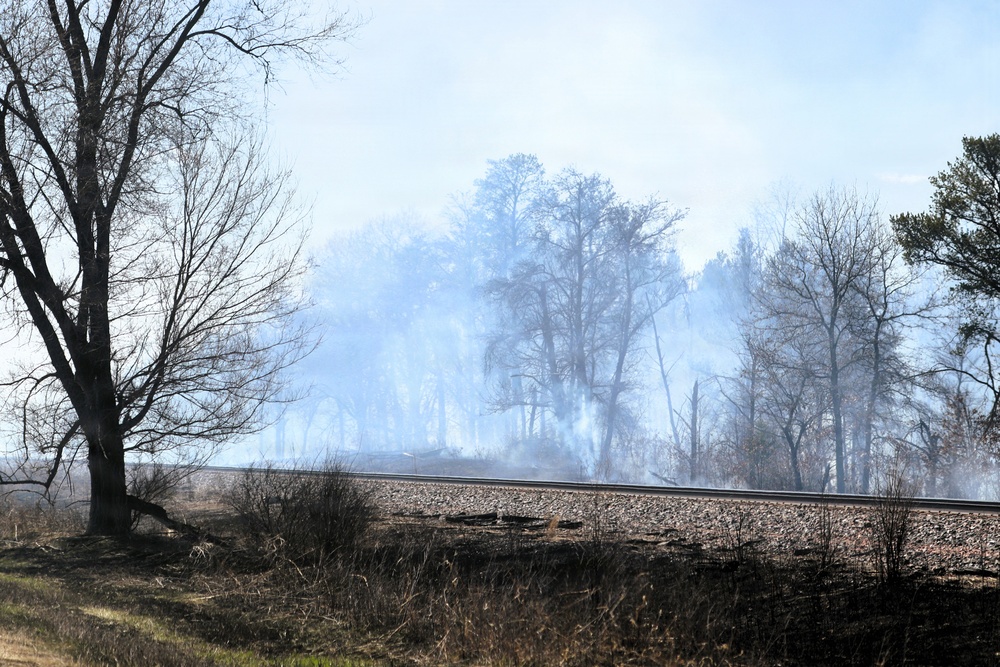 April 2026 prescribed burn operations at Fort McCoy