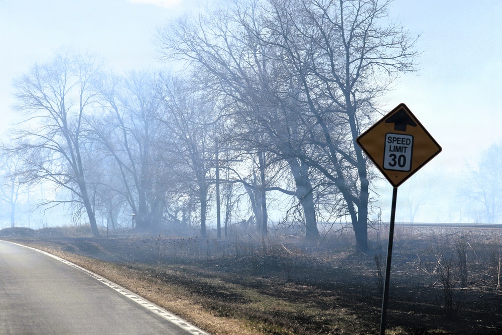 April 2026 prescribed burn operations at Fort McCoy