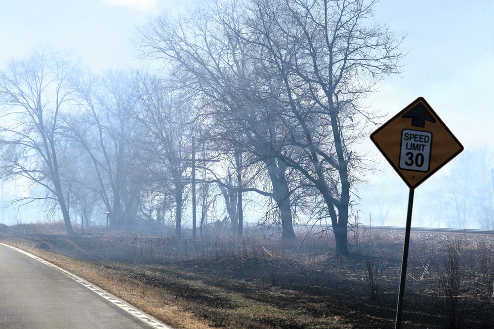 April 2026 prescribed burn operations at Fort McCoy