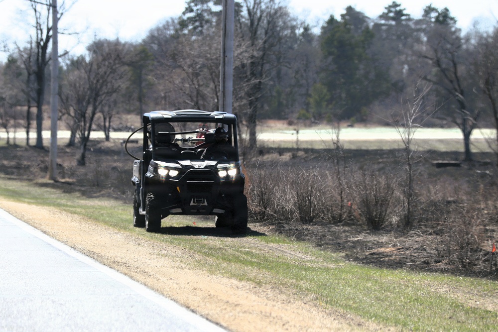 April 2026 prescribed burn operations at Fort McCoy