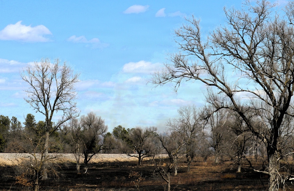 April 2026 prescribed burn operations at Fort McCoy