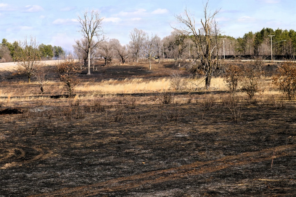 April 2026 prescribed burn operations at Fort McCoy