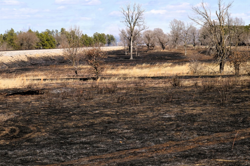 April 2026 prescribed burn operations at Fort McCoy
