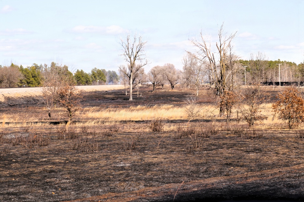 April 2026 prescribed burn operations at Fort McCoy
