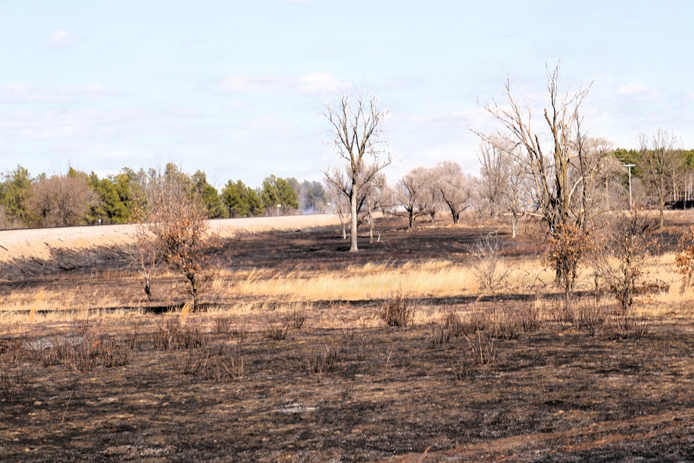 April 2026 prescribed burn operations at Fort McCoy