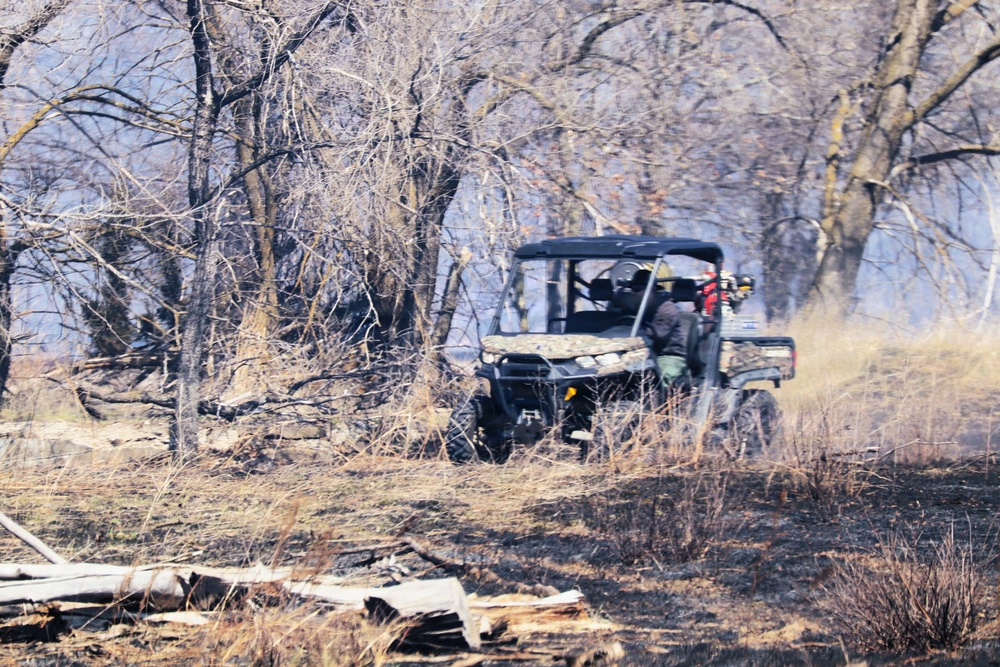 April 2026 prescribed burn operations at Fort McCoy