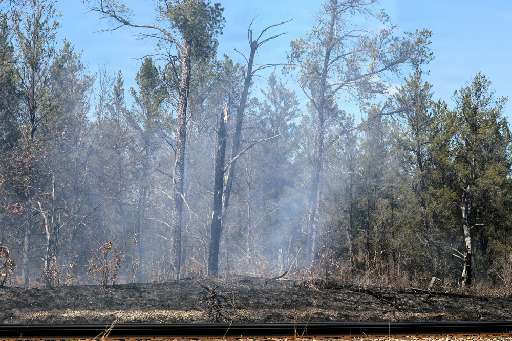 April 2026 prescribed burn operations at Fort McCoy