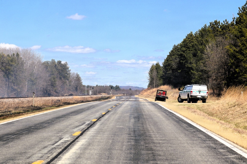 April 2026 prescribed burn operations at Fort McCoy