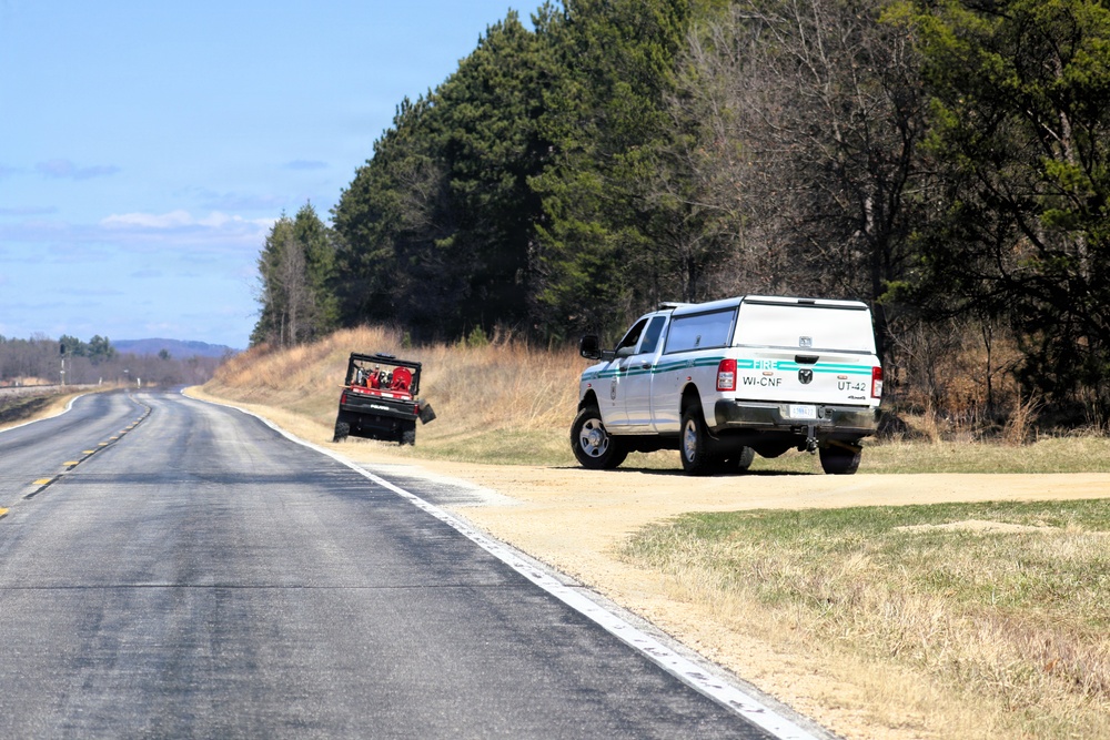 April 2026 prescribed burn operations at Fort McCoy