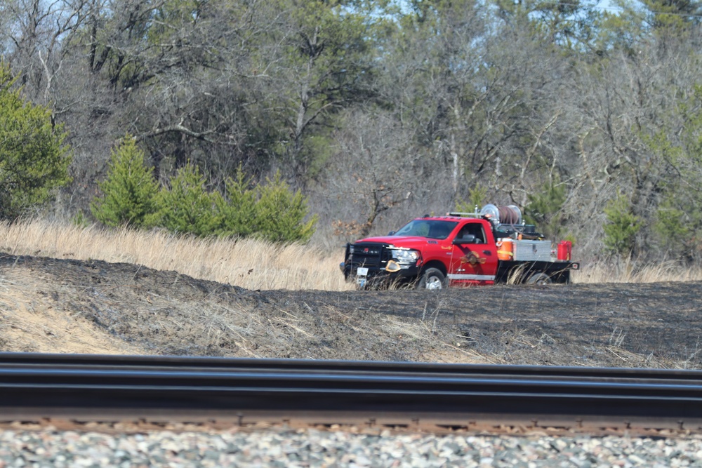April 2026 prescribed burn operations at Fort McCoy
