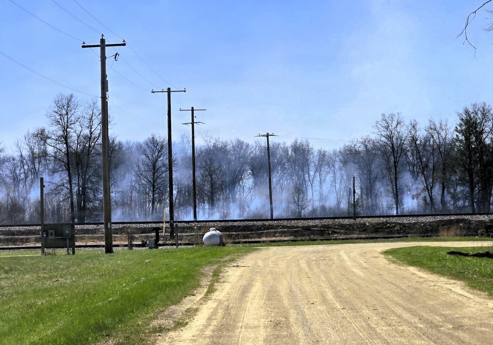 April 2026 prescribed burn operations at Fort McCoy