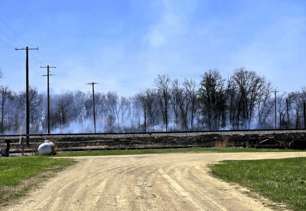 April 2026 prescribed burn operations at Fort McCoy
