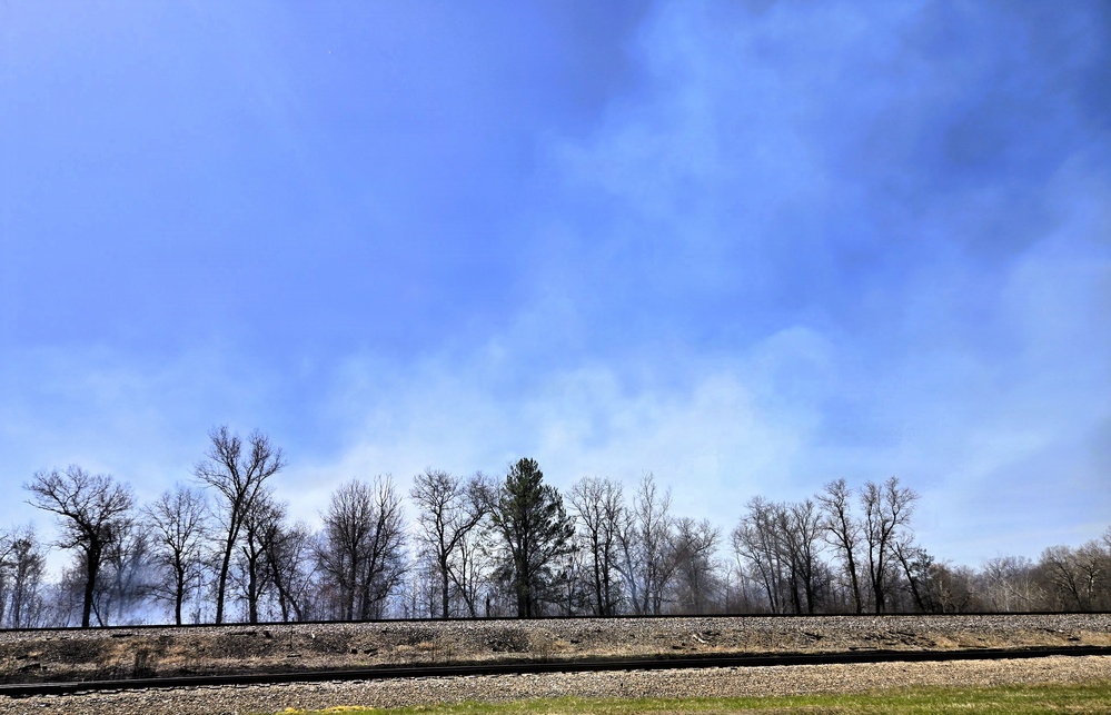 April 2026 prescribed burn operations at Fort McCoy