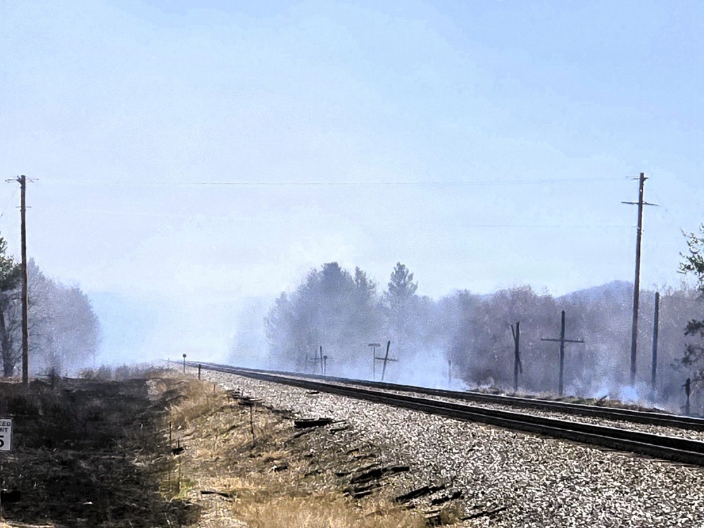 April 2026 prescribed burn operations at Fort McCoy
