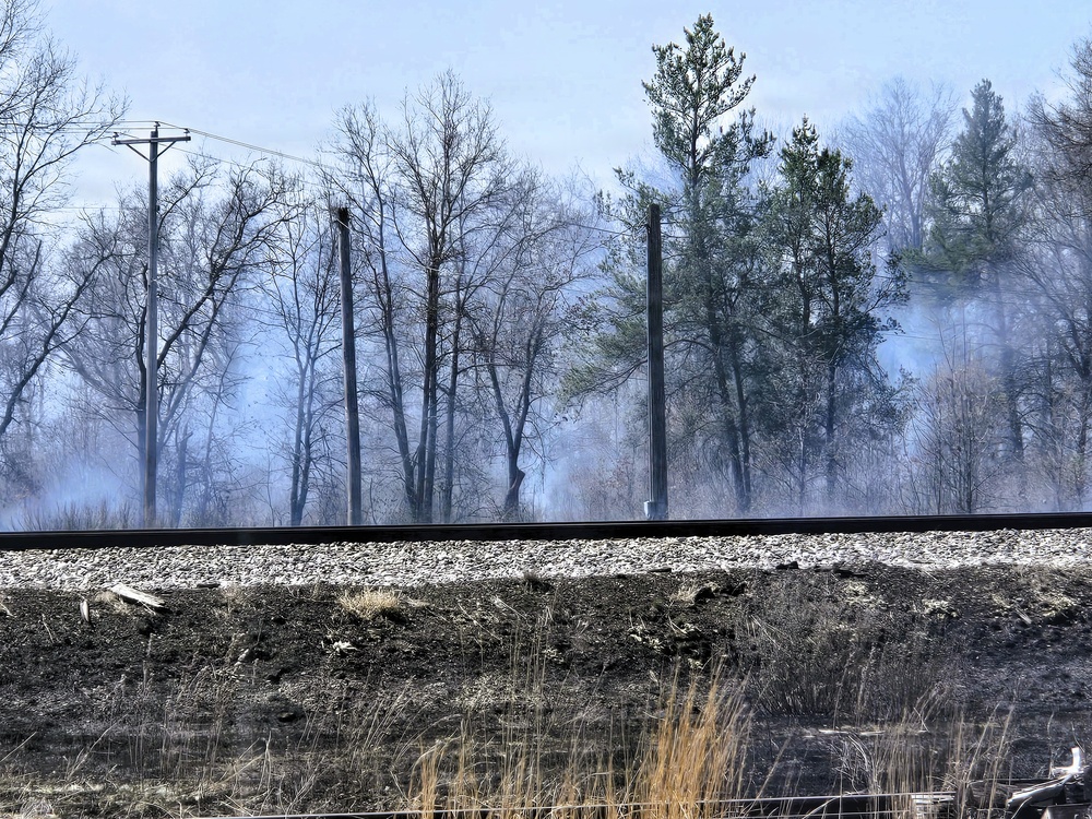 April 2026 prescribed burn operations at Fort McCoy