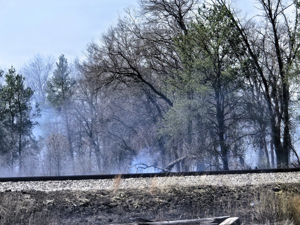 April 2026 prescribed burn operations at Fort McCoy
